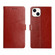 iPhone 14 Plus Y Stitching Horizontal Flip Leather Phone Case  - Brown