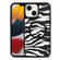 iPhone 14 Plus Leather Texture MagSafe Magnetic Phone Case  - Zebra-stripe