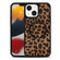 iPhone 14 Plus Leather Texture MagSafe Magnetic Phone Case  - Brown Leopard