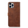iPhone 14 Plus KHAZNEH Dual-color Cowhide Texture Flip Leather Phone Case  - Brown