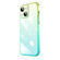 iPhone 14 Plus Transparent Electroplated PC Gradient Phone Case  - Cyan-blue Green