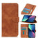 iPhone 14 Plus KHAZNEH Retro Texture Leather Phone Case  - Brown