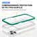 iPhone 14 Plus Clear Acrylic + PC + TPU Shockproof Phone Case  - Dark Green