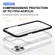 iPhone 14 Plus Clear Acrylic + PC + TPU Shockproof Phone Case  - Black