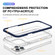 iPhone 14 Plus Clear Acrylic + PC + TPU Shockproof Phone Case  - Navy Blue