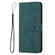 iPhone 14 Plus Skin Feel Heart Pattern Leather Phone Case  - Green