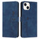 iPhone 14 Plus Skin Feel Heart Pattern Leather Phone Case  - Blue