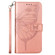 iPhone 14 Plus Embossed Butterfly Leather Phone Case  - Rose Gold