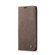 iPhone 14 Plus CaseMe-013 Multifunctional Retro Frosted Leather Phone Case  - Coffee