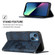 iPhone 14 Plus Football Texture Magnetic Leather Flip Phone Case  - Dark Blue