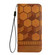 iPhone 14 Plus Football Texture Magnetic Leather Flip Phone Case  - Khaki