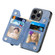 iPhone 15 Pro Max Carbon Fiber Horizontal Flip Zipper Wallet Phone Case - Blue