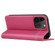 iPhone 15 Pro Max GEBEI Top-grain Horizontal Flip Leather Phone Case - Rose Red