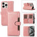 iPhone 15 Pro Max Wristband Card Slot Leather Phone Case - Rose Gold