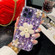 iPhone 15 Pro Max Sunflower Holder Hand-set Diamond PC Phone Case - Purple