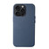 iPhone 15 Pro Max Lamb Grain PU Back Cover Phone Case - Navy Blue