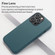 iPhone 15 Pro Max Lamb Grain PU Back Cover Phone Case - Navy Blue