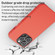 iPhone 15 Pro Max Lamb Grain PU Back Cover Phone Case - Red