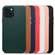 iPhone 15 Pro Max Lamb Grain PU Back Cover Phone Case - Dark Green