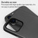 iPhone 15 Pro Max Lamb Grain PU Back Cover Phone Case - Black