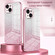 iPhone 15 Pro Max Gradient Glitter Powder Electroplated Phone Case - Transparent