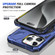 iPhone 15 Pro MagSafe Magnetic Shockproof Phone Case with Ring Holder - Navy Blue