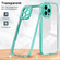 iPhone 15 Pro 3 in 1 Clear TPU Color PC Frame Phone Case - Light Green