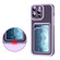 iPhone 15 Pro Electroplating Frame Card Slot Phone Case - Purple