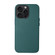 iPhone 15 Pro Lamb Grain PU Back Cover Phone Case - Dark Green