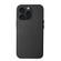 iPhone 15 Pro Lamb Grain PU Back Cover Phone Case - Black