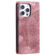 iPhone 15 Pro Totem Embossed Magnetic Leather Phone Case - Rose Gold