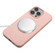 iPhone 15 Pro Wheat MagSafe Magnetic Straw Material + TPU Phone Case with Lanyard - Pink