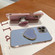 iPhone 15 Pro Electroplating Love Heart Holder TPU Phone Case - Blue