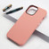 iPhone 15 Pro Lamb Grain PU Back Cover Phone Case - Pink
