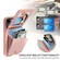 iPhone 15 Pro Crossbody Lanyard Zipper Wallet Leather Phone Case - Rose Gold