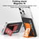 iPhone 15 Pro mutural Chuncai Series Magnetic Holder Card Slot - Black Orange