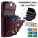 iPhone 15 Pro Rhombic Texture Card Bag Phone Case with Long Lanyard - Wine Red