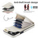 iPhone 15 Pro Rhombic Texture Card Bag Phone Case with Long Lanyard - White