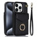 iPhone 15 Pro Ring Holder RFID Card Slot Phone Case - Black