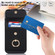 iPhone 15 Pro Ring Holder RFID Card Slot Phone Case - Black