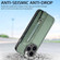 iPhone 15 Pro Carbon Fiber Horizontal Flip Zipper Wallet Phone Case - Green