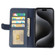 iPhone 15 Pro GEBEI Top-grain Horizontal Flip Leather Phone Case - Blue