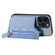 iPhone 15 Carbon Fiber Horizontal Flip Zipper Wallet Phone Case - Blue
