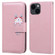 iPhone 15 Cartoon Buckle Horizontal Flip Leather Phone Case - Pink