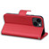 iPhone 15 Cartoon Buckle Horizontal Flip Leather Phone Case - Red