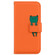 iPhone 15 Cartoon Buckle Horizontal Flip Leather Phone Case - Orange
