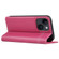 iPhone 15 GEBEI Top-grain Horizontal Flip Leather Phone Case - Rose Red