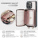 iPhone 15 JEEHOOD C22 Series Zipper Wallet Leather Phone Case with Dual Lanyard - Rose Gold