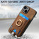 iPhone 15 Retro Splitable Magnetic Card Bag Leather Phone Case - Brown