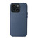 iPhone 15 Lamb Grain PU Back Cover Phone Case - Navy Blue
